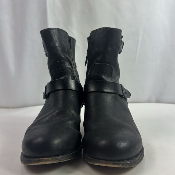 Rag & Bone Harper Moto Black Leather Women's Ankle Boots - Picture 9 of 16